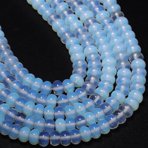 75pcs Olivine Rondelle Beads for Bracelet Making ，5x8mm Round Spacer Beads for Jewelry Making，Gemstone for DIY Necklace Earring in Saudi Arabia
