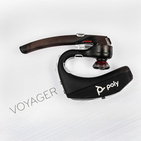 Poly Voyager 5200 Wireless Headset (Plantronics) - Single-Ear Bluetooth Headset w/Noise-Canceling Mic (5 Pack) Bundle Including: Goby Labs Mic Cleaner, Electronic's Basket Fiber Cloth in Kuwait