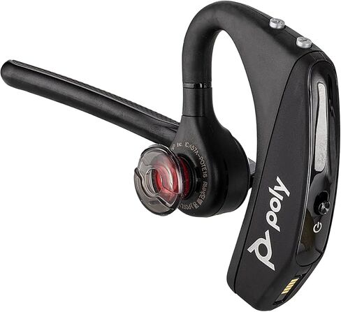Poly Voyager 5200 Wireless Headset (Plantronics) - Single-Ear Bluetooth Headset w/Noise-Canceling Mic (5 Pack) Bundle Including: Goby Labs Mic Cleaner, Electronic's Basket Fiber Cloth in Kuwait