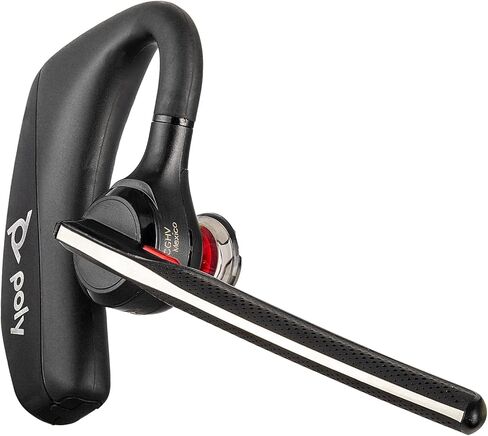 Poly Voyager 5200 Wireless Headset (Plantronics) - Single-Ear Bluetooth Headset w/Noise-Canceling Mic (5 Pack) Bundle Including: Goby Labs Mic Cleaner, Electronic's Basket Fiber Cloth in Kuwait