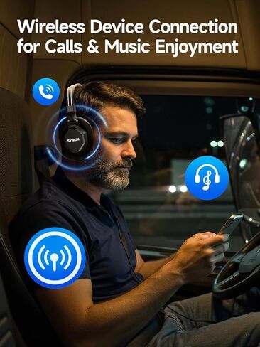 SYNCO XTALK XMax1 Wireless Intercom Headset System, 2.4GHz 500m/1640ft Dual-Ear Team Communication Headset with Noise Cancellation for Movie Shoot Live Show Stage Performance(1PCS) in Kuwait