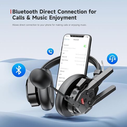 SYNCO XTALK XMax1 Wireless Intercom Headset System, 2.4GHz 500m/1640ft Dual-Ear Team Communication Headset with Noise Cancellation for Movie Shoot Live Show Stage Performance(1PCS) in Kuwait