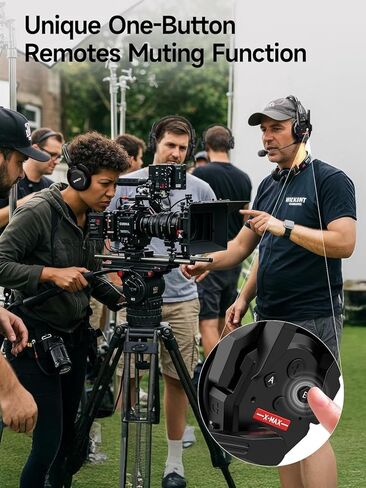 SYNCO XTALK XMax1 Wireless Intercom Headset System, 2.4GHz 500m/1640ft Dual-Ear Team Communication Headset with Noise Cancellation for Movie Shoot Live Show Stage Performance(1PCS) in Kuwait