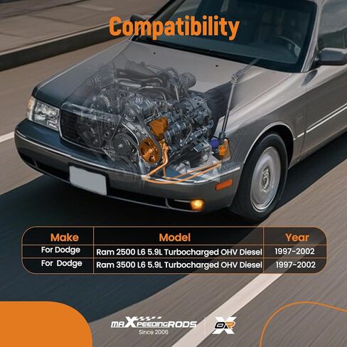 مضخة توجيه كهربائية من maxpeedingrods مع خزان لسيارة دودج رام 2500/3500 L6 5.9L 1997-2002، استبدال #20-8002 208002F 4883960AA 4883960AB 488960AA in Kuwait