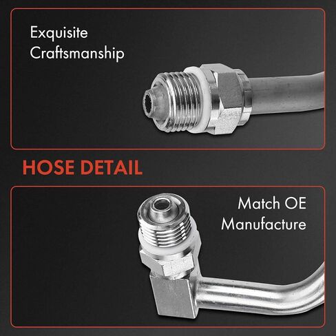 مجموعة خط خرطوم ضغط التوجيه A-Premium متوافقة مع Ford E-450 2004 2006-2008 V8 5.4L، E-450 2004-2010 V10 6.8L، مضخة إلى معزز الفرامل الهيدروليكية in Kuwait