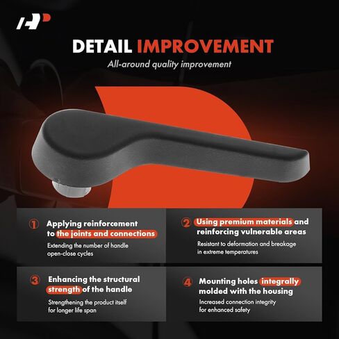 A-Premium Front Seat Recliner Adjustment Handles Compatible with Chevrolet Silverado 1500, Tahoe, Suburban, Avalanche & GMC Sierra, Yukon XL & Cadillac Escalade, Driver and Passenger Side, Black in Kuwait