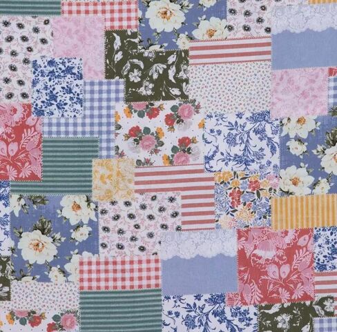 Boho Floral Patchwork Calico Cotton Fabric by The Yard - Precut Cotton Fabric - One Yard in Kuwait