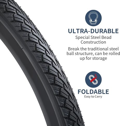 YUNSCM 24" Bike Tires 24x1.75/47-507 and 24" Bike Tubes Schrader Valve Compatible with 24x1.50 24 x 1.75 Bike Bicycle Tires and Tubes (Y-1118) in Saudi Arabia