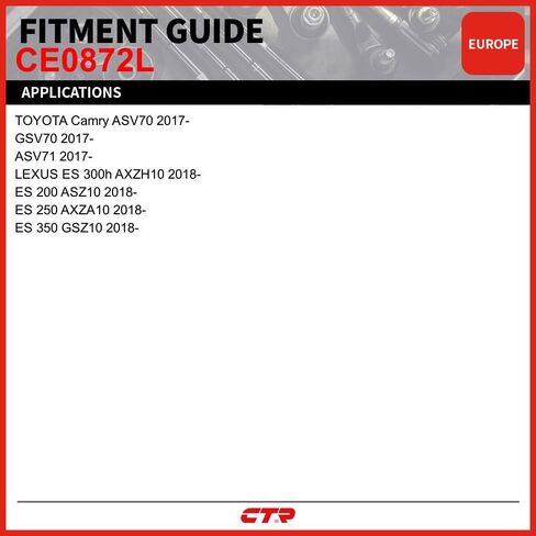 CTR CE0872L [مورد OE] طرف قضيب ربط خارجي أمامي يسار متوافق مع مركبات LEXUS وTOYOTA - يستبدل 45470-09180، 45470-39365، in Kuwait