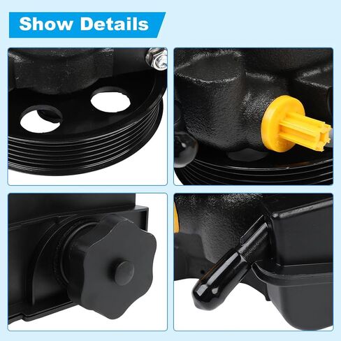 Power Steering Pump with Pulley & Reservoir Compatible with Ford Focus 2.0L L4 2006 2007 2008 2009 2010 2011, Transit Connect 2010 2011, Replacement for 20-74326, 6S4Z3A674A in Saudi Arabia