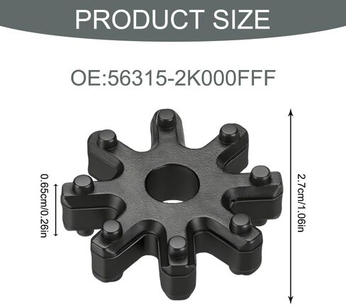 2PCS Flexible Steering Coupler, 563152K000FFF Steering Pipe Coupling Gear Bushing Replacement, Steering Gear Gasket Compatible with Hyundai Kia Sonata Elantra Santa Fe Azera Veloster Soul in Kuwait