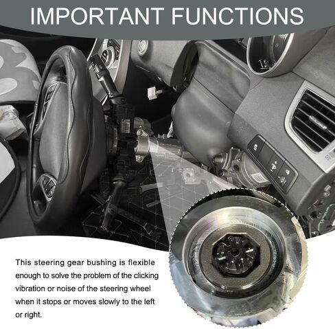2PCS Flexible Steering Coupler, 563152K000FFF Steering Pipe Coupling Gear Bushing Replacement, Steering Gear Gasket Compatible with Hyundai Kia Sonata Elantra Santa Fe Azera Veloster Soul in Kuwait