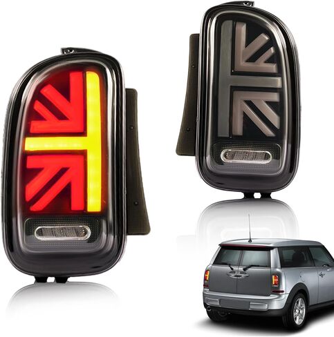 مصابيح خلفية قديمة متوافقة مع Mini Clubman R55 2007–2014 [Cooper,Cooper S,John Cooper Works]، مع رسوم متحركة لبدء التشغيل/إشارة انعطاف تسلسلية، زوج in Kuwait