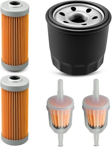 Oil Fuel Filter Kit Fit for John Deere 375 655 755 756 770 790 850 855 900 950 1023E 1025R 1026R 1050 1050E 2025R 2026R 2305 2320 Tractor Replace CH10479 M801101 MIU804763 in Kuwait