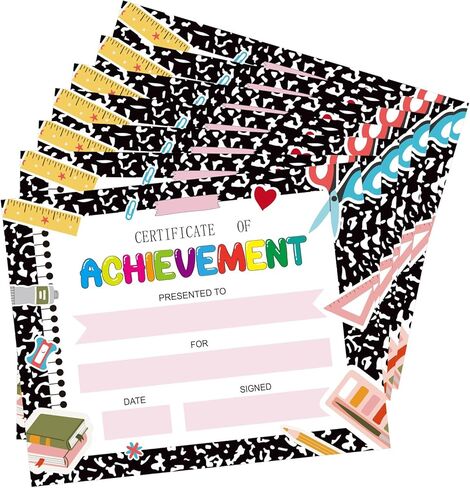 25Pcs Back to School Student Award Certificates 9.8 x 7.8 Inch Recognition Diplomas for Kids of Achievement Student Recognition Award Achievement Teacher and Classroom Supplies in Saudi Arabia