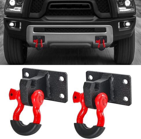 2 قطعة خطاف السحب الأمامي جبل قوس وحلقة D تناسب 2010-2020 Ram 2500/3500/4500 مع 3/4 "D حلقة تكبل in Kuwait