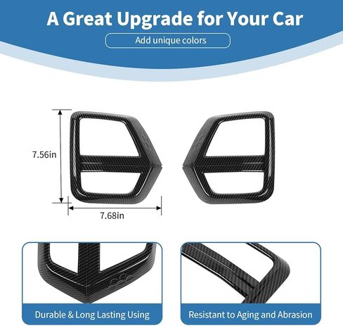 for Colorado Front Fog Light Cover Trim Fit for Chevy Colorado 2023 2024 2025 up Black Carbon Fiber Interior Accessories 2pcs in Kuwait