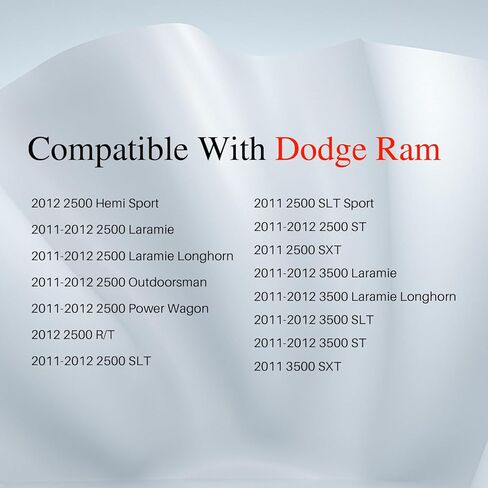 CarPartsDepot المصد الأمامي لسد الهواء الستارة المتوافقة مع 2011-2012 DODGE RAM 2500 3500 4WD 68045708AA CH1090141 in Kuwait