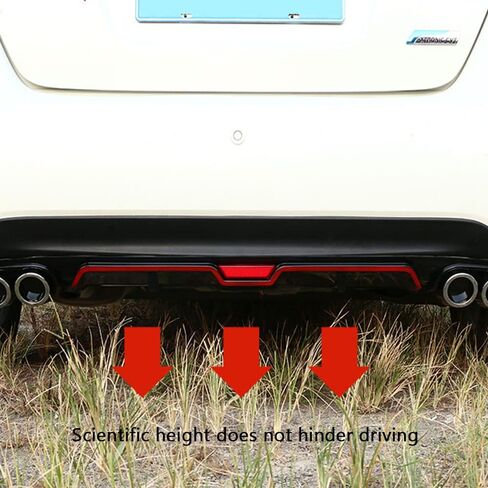 Universal Car Rear Bumper Lip Diffuser Spoiler 4 Holes Exhaust Pipe Decoration,Silver,50inch in Saudi Arabia