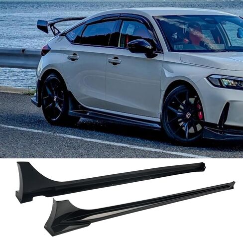 Side Skirt Extensions Compatible with Honda Civic 2022–2026 Sedan & Hatchback JDM Style, Gloss Black in Kuwait