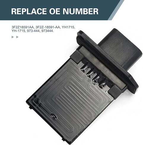 Blower Motor Resistor, HVAC Fan Control Replacement Part, OEM #3F2Z18591AA YH1715 973444 Compatible with Ford Escape Expedition F150 F250 F350 Mustang Mercury Mariner Lincoln Mark LT(Black) in Saudi Arabia