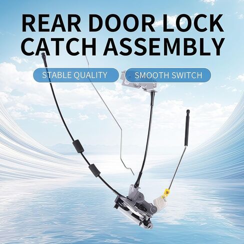 Rear Door Latch Assembly with Cable & Rod Right Passenger Side, Compatible with 1992-2019 Ford E-150 E-250 E-350 Econoline Van Rear Door Latch, Replace 6C2Z-15431A02-AA, 8C2Z-15431A02-C in Saudi Arabia