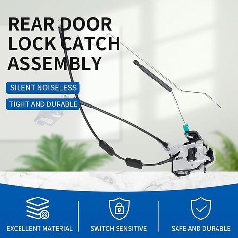 Rear Door Latch Assembly with Cable & Rod Right Passenger Side, Compatible with 1992-2019 Ford E-150 E-250 E-350 Econoline Van Rear Door Latch, Replace 6C2Z-15431A02-AA, 8C2Z-15431A02-C in Saudi Arabia