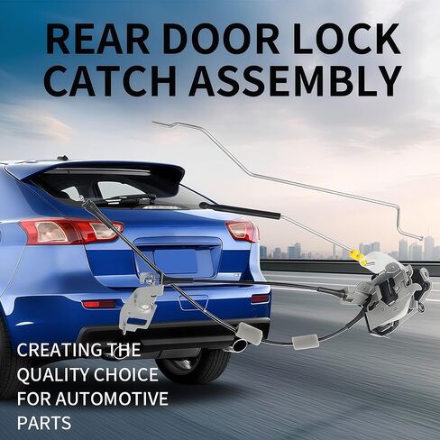 Rear Door Latch Assembly with Cable & Rod Right Passenger Side, Compatible with 1992-2019 Ford E-150 E-250 E-350 Econoline Van Rear Door Latch, Replace 6C2Z-15431A02-AA, 8C2Z-15431A02-C in Saudi Arabia