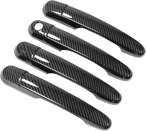 Car Door Handle Protector Cover, ASB Carbon Fiber Look Door Handle Covers Compatible for Hyundai Elantra 2007-2010 in Saudi Arabia