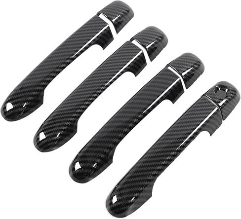 Car Door Handle Protector Cover, ASB Carbon Fiber Look Door Handle Covers Compatible for Hyundai Elantra 2007-2010 in Saudi Arabia