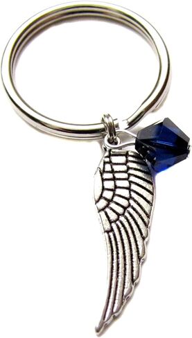 Archangel Zadkiel Angel Wing Charm Crystal Keychain Bag Charm, Guardian Angel Gift in Saudi Arabia