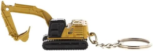 85981 Cat Micro 320 Hydraulic Excavator Keychain - Alloy Construction Vehicle Model, 3D Design Collectible Gift (Compatible with Key Ring/Backpack Charm) in Saudi Arabia