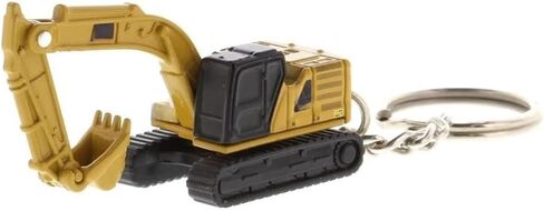 85981 Cat Micro 320 Hydraulic Excavator Keychain - Alloy Construction Vehicle Model, 3D Design Collectible Gift (Compatible with Key Ring/Backpack Charm) in Saudi Arabia