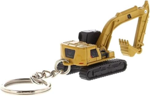 85981 Cat Micro 320 Hydraulic Excavator Keychain - Alloy Construction Vehicle Model, 3D Design Collectible Gift (Compatible with Key Ring/Backpack Charm) in Saudi Arabia