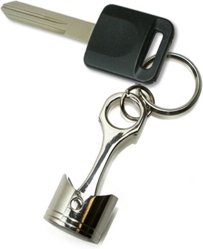 iPick Image for Jeep Gladiator Chrome Finish Engine Piston and Rod Metal Key Chain - Official Licensed in Saudi Arabia