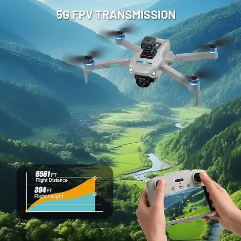 GPS بدون طيار مع الكاميرا للبالغين 4K مع محرك بدون فرش واتبع ME MODE ، وقت الطيران الطويل والمسافة ، ناقل الحركة FPV 5G وعودة السيارات ، RC Quadcopter قابلة للطي للمبتدئين والأطفال ، تحت 249G in Kuwait