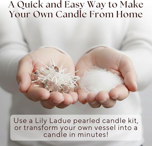 LILY LADUE Sand Candle Refill Kit - 1Lb/16Oz Cherry Scented Aroma Beads, Red Pearled Candles Sand and Wicks (24) Without Holder, Decorative Reusable Powder Pearls Bulk Wax Pearls for Refillable Set in Saudi Arabia