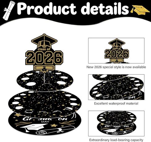 Ranfashiong Graduation Money Holder for Cash Gift Cake with 24 Bill Slots, Congrats Class of 2026 Grad Party Supplies (Black) in Saudi Arabia