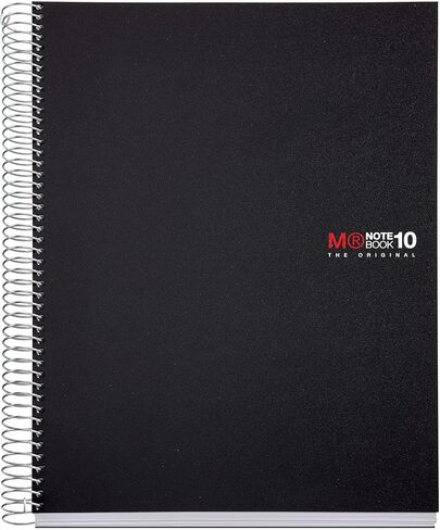 Miquelrius 47044 Notebook, 200 Sheets (10 Colour Stripes), 5 mm Square, Polypropylene Cover, Black, A5 in Saudi Arabia