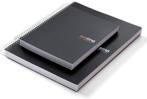 Miquelrius 47044 Notebook, 200 Sheets (10 Colour Stripes), 5 mm Square, Polypropylene Cover, Black, A5 in Saudi Arabia