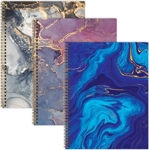 Global Printed Products 8.5x11 Fashion Spiral Notebook, 3-Pack, 120 Pages, College Ruled (Marble) in Kuwait