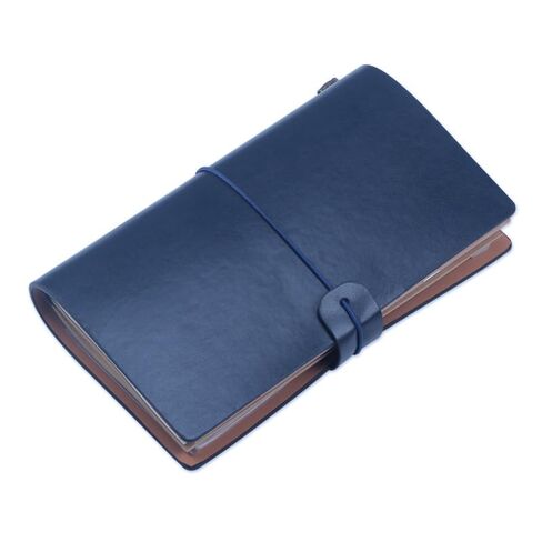A6 Refillable Leather Notebook, Pocket Size Travel Journal with Elastic Strap for Business Planner Office School in Kuwait