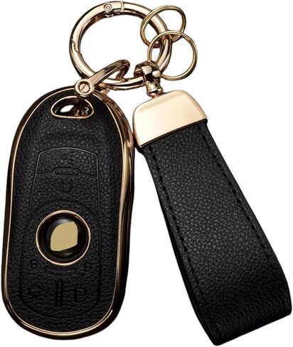 Key Fob Cover for Buick, Leather+ TPU Key Cover Case Shell for Buick GL8 Verano Enclave Regal Lacross Encore Envision in Saudi Arabia