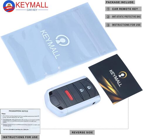 Keymall دخول بدون مفتاح مفتاح بعيد فوب لاستبدال Acura RDX 2013 2014 2015 FCC ID:KR5434760 P/N:72147-TX4-A41 3 أزرار in Kuwait