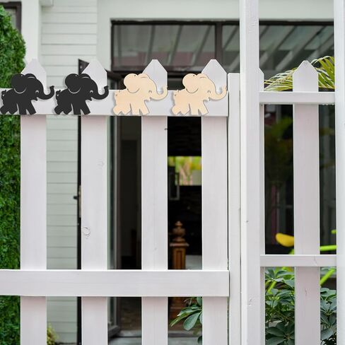 Calf Elephant Cutout Unfinished Wood Wall Art Unfinished Ornaments for Animal Party Door Hanger Christmas Wedding Birthday Party Decoration 20 Pcs in Kuwait