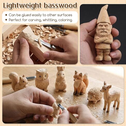 30 PCS Wood Carving Blocks, 4" x 1" x 1" Soft Solid Pine Wood Block, Unfinished Wooden Whittling Blocks, for Beginner Experts DIY Craft Arts in Kuwait
