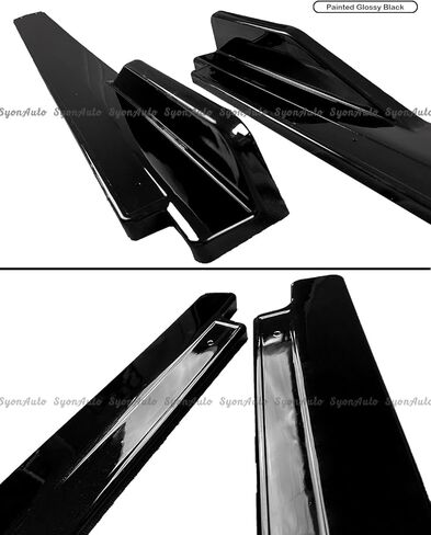 FITS 2025+ Toyota Camry Glossy Black TRD Style 4PCS ADD-ON Side Skirt Extension, 749755270022 in Saudi Arabia