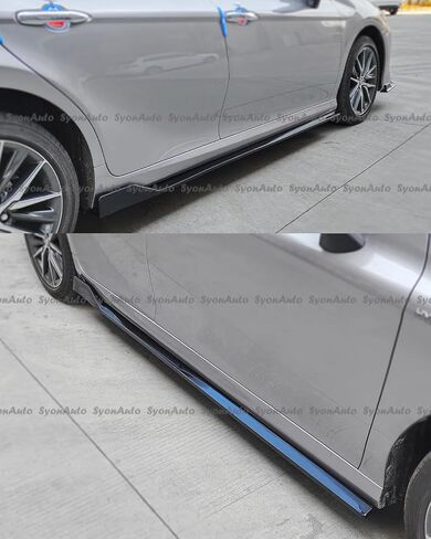 FITS 2025+ Toyota Camry Glossy Black TRD Style 4PCS ADD-ON Side Skirt Extension, 749755270022 in Saudi Arabia