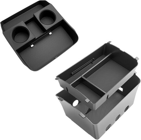 Low Center Console Organizer for 2026 Hyundai Palisade, 2026 Palisade LX3 Under Console Organizer Tray with Cup Holder (Only for 7-Seat) in Kuwait