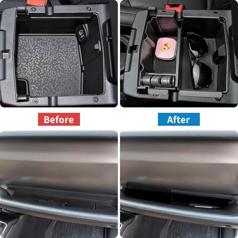Zxiaochun 4PCS Center Console Organizer Tray for 2018 2019 2020-2023 Jeep Wrangler JL/JLU/4XE & Gladiator JT Accessories, Gear Shift Side Tray Organizer, Hanging Armrest Storage Box (Not for JK/JKU) in Saudi Arabia